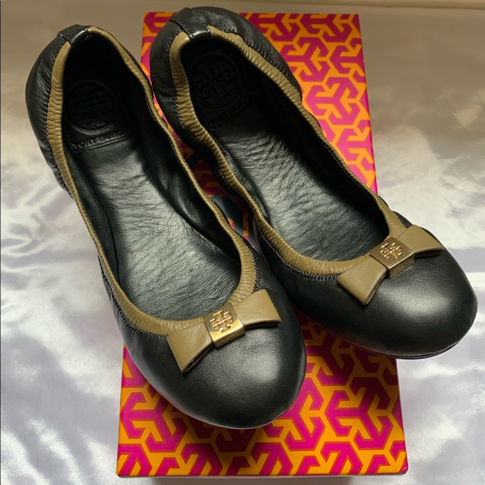 Tory Burch | Women’s Size 8 Eddie Bow Flats - Picture 2 of 8